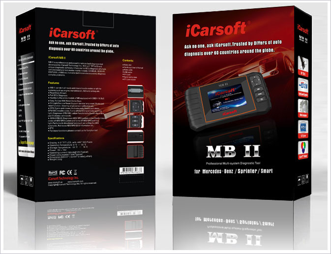 iCarsoft MB II Fejlkodelæser Mercedes Benz OBD2