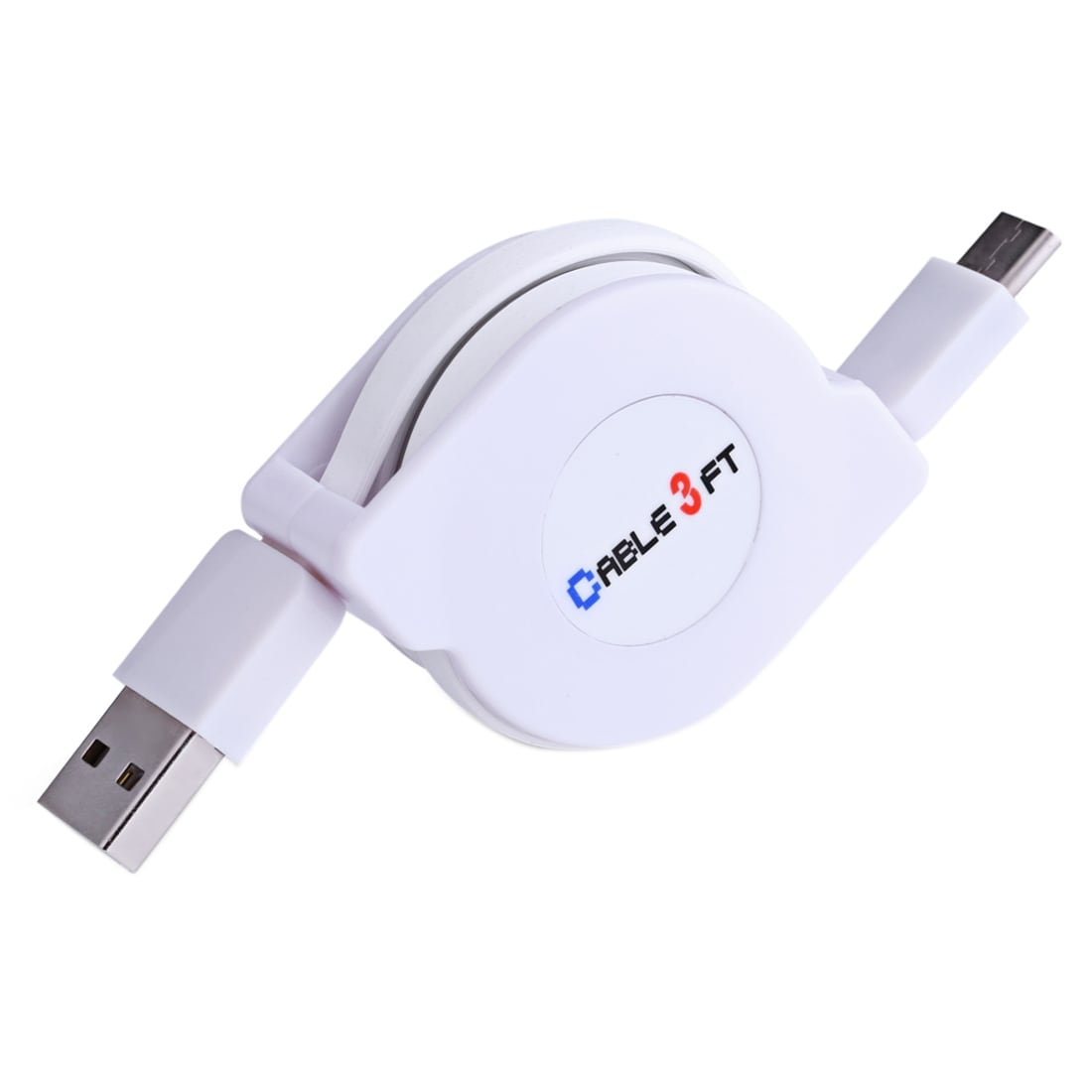 Udtrækkeligt, flokfrit opladningskabel USB-C - 1 meter