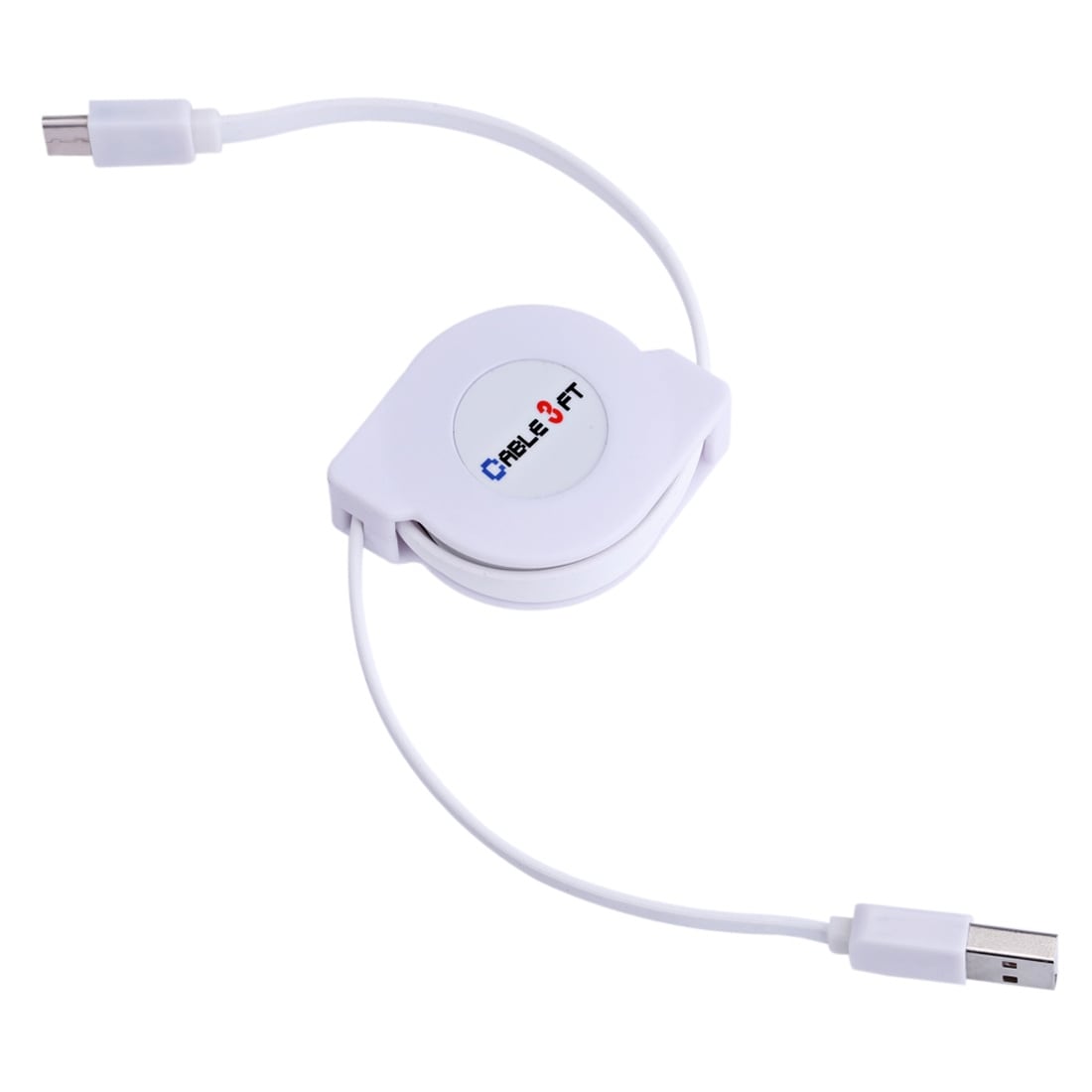 Udtrækkeligt, flokfrit opladningskabel USB-C - 1 meter