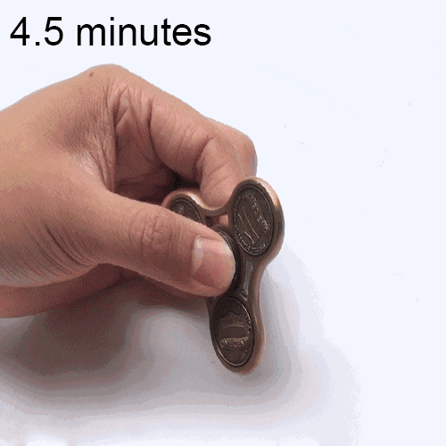 Fidget Spinner med Cent møntdesign 4,5min