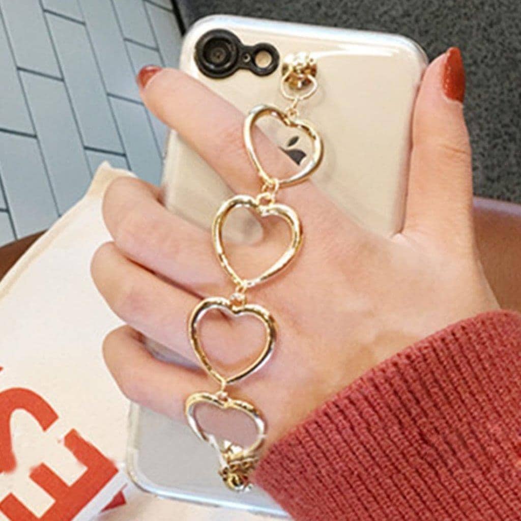 Cover med kæde af hjerter iPhone 6 & 6s