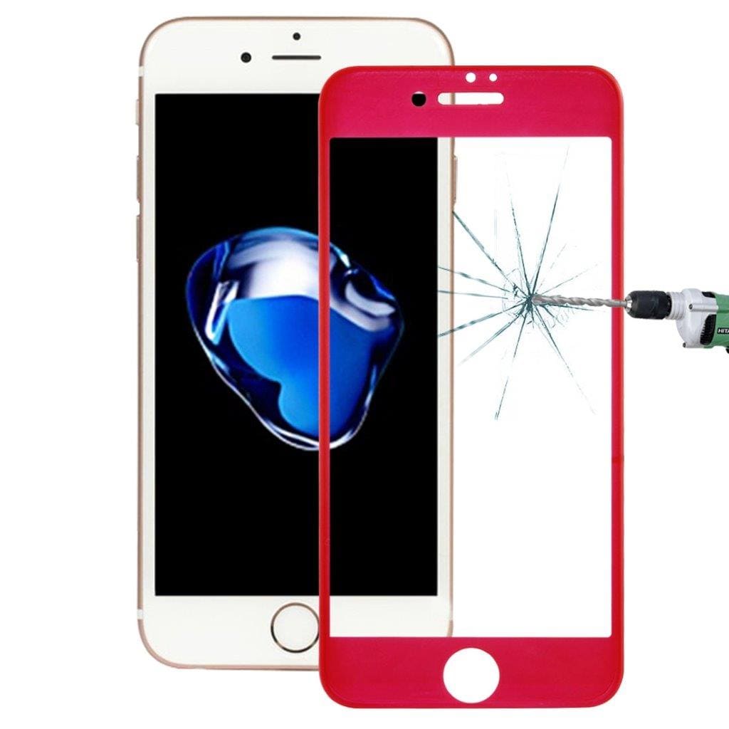 Rød Helskærmsbeskyttelse i glas iPhone 8 Plus / 7 Plus