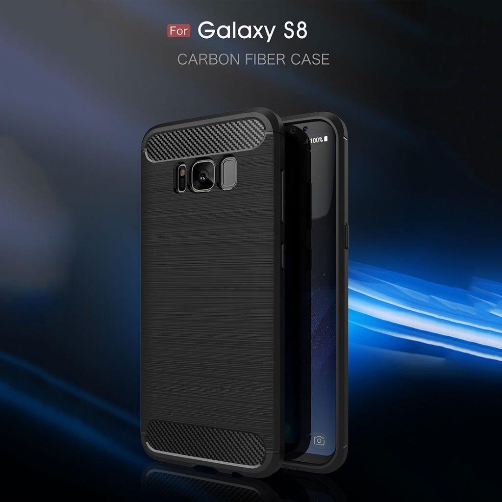 Cover Samsung Galaxy S8 Børstet Carbonfiber