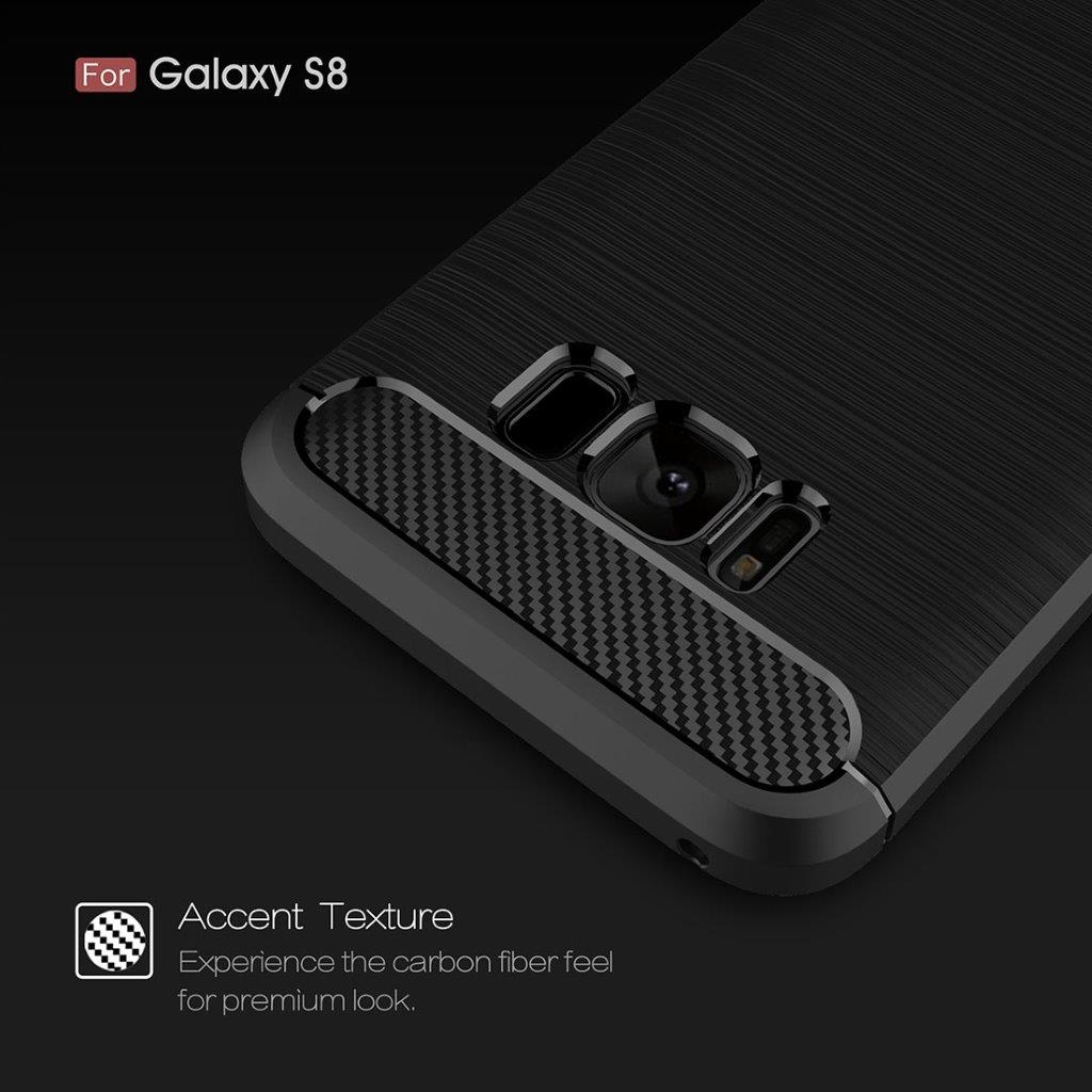 Shockproof Cover Samsung Galaxy S8 Brushed Carbon Fiber