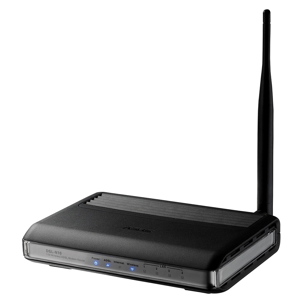 Pirat Amerika Stædig ASUS DSL-N10 - Trådløs router med indbygget ADSL2+ modem - Køb på 24hshop.dk