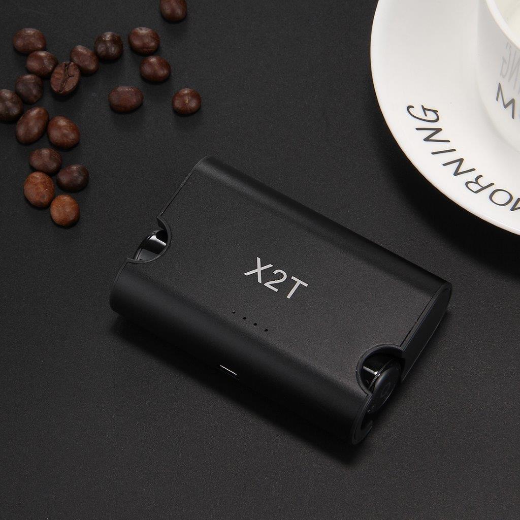 X2T Dobbelt Bluetooth Earphone med ladestation