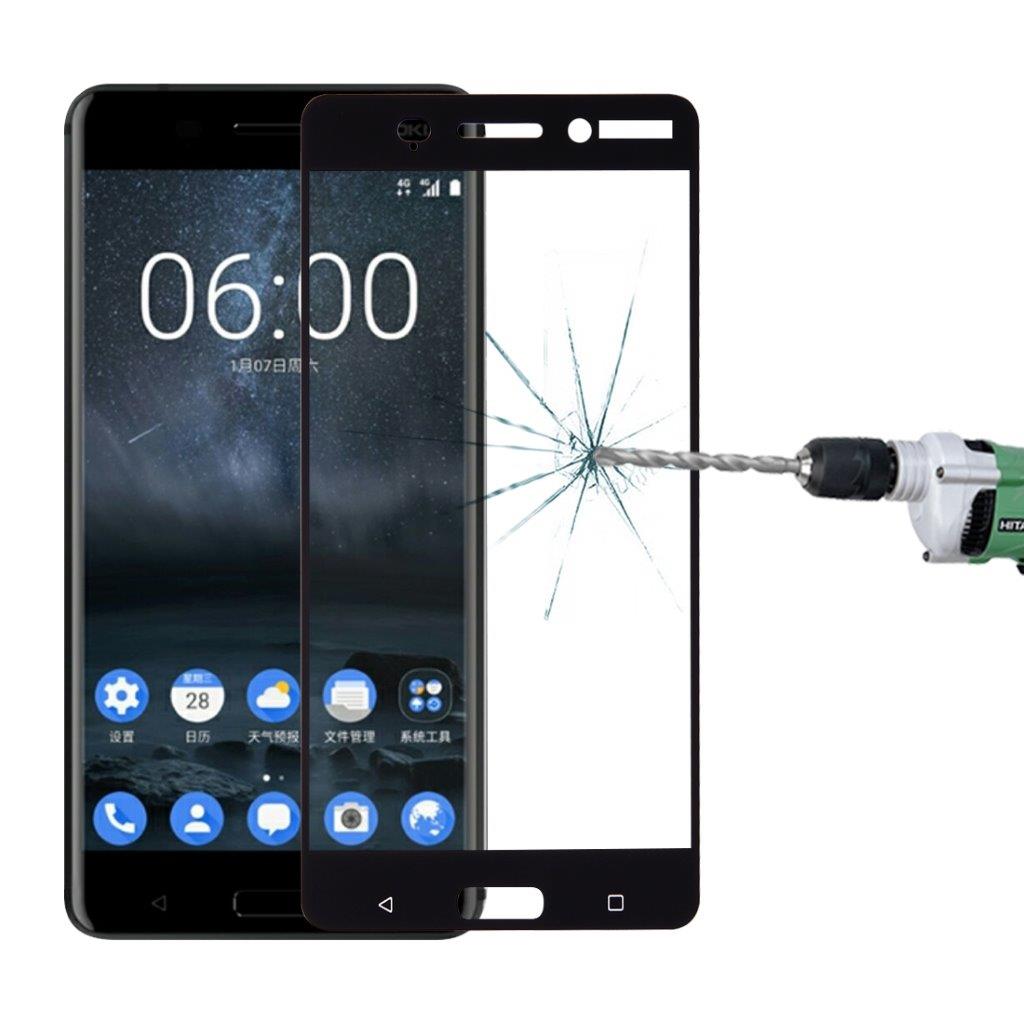 Skærmskåner i hærdet glas Nokia 6 - Helskærmsbeskyttelse