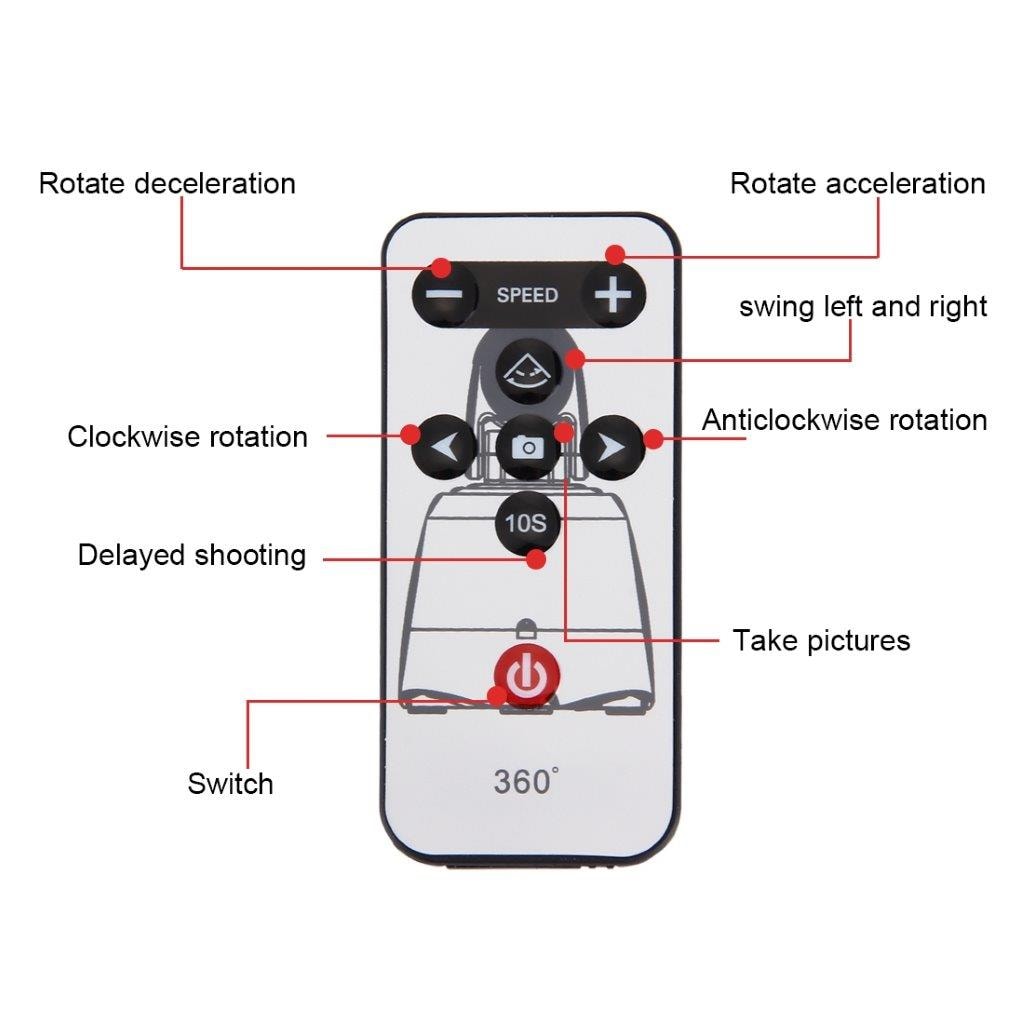 Kamerastativ 360 grader Panorama 3D rotation  Kamera / Mobil / Gopro