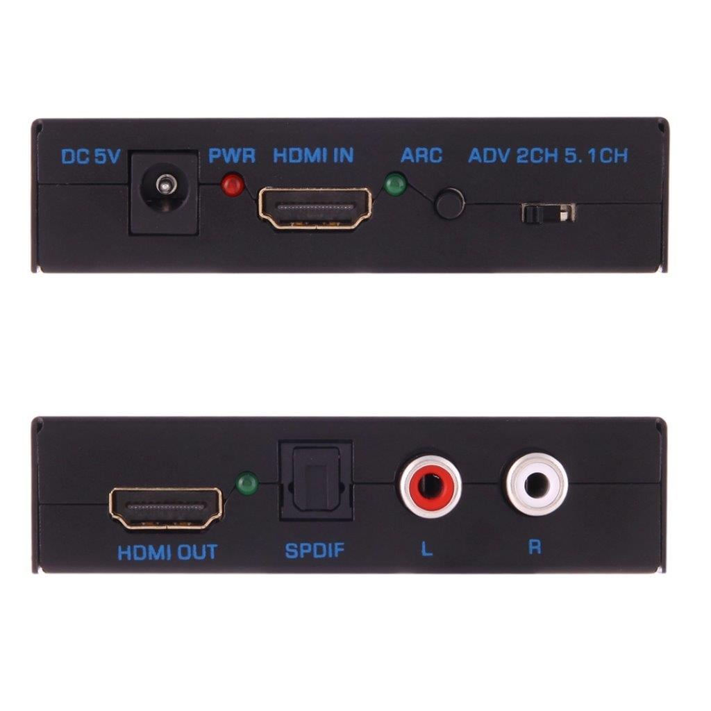 HDMI til HDMI + SPDIF+ L/R lydadapter 4Kx2K