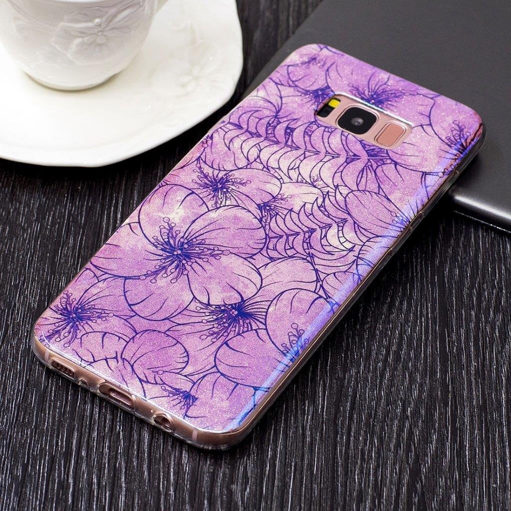 Blomstercover i rosa til Samsung Galaxy S8