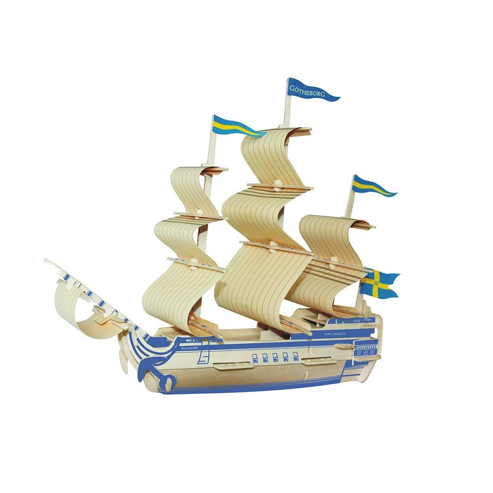 Model 3D Puslepil i træ - Skibet Göteborg motiv