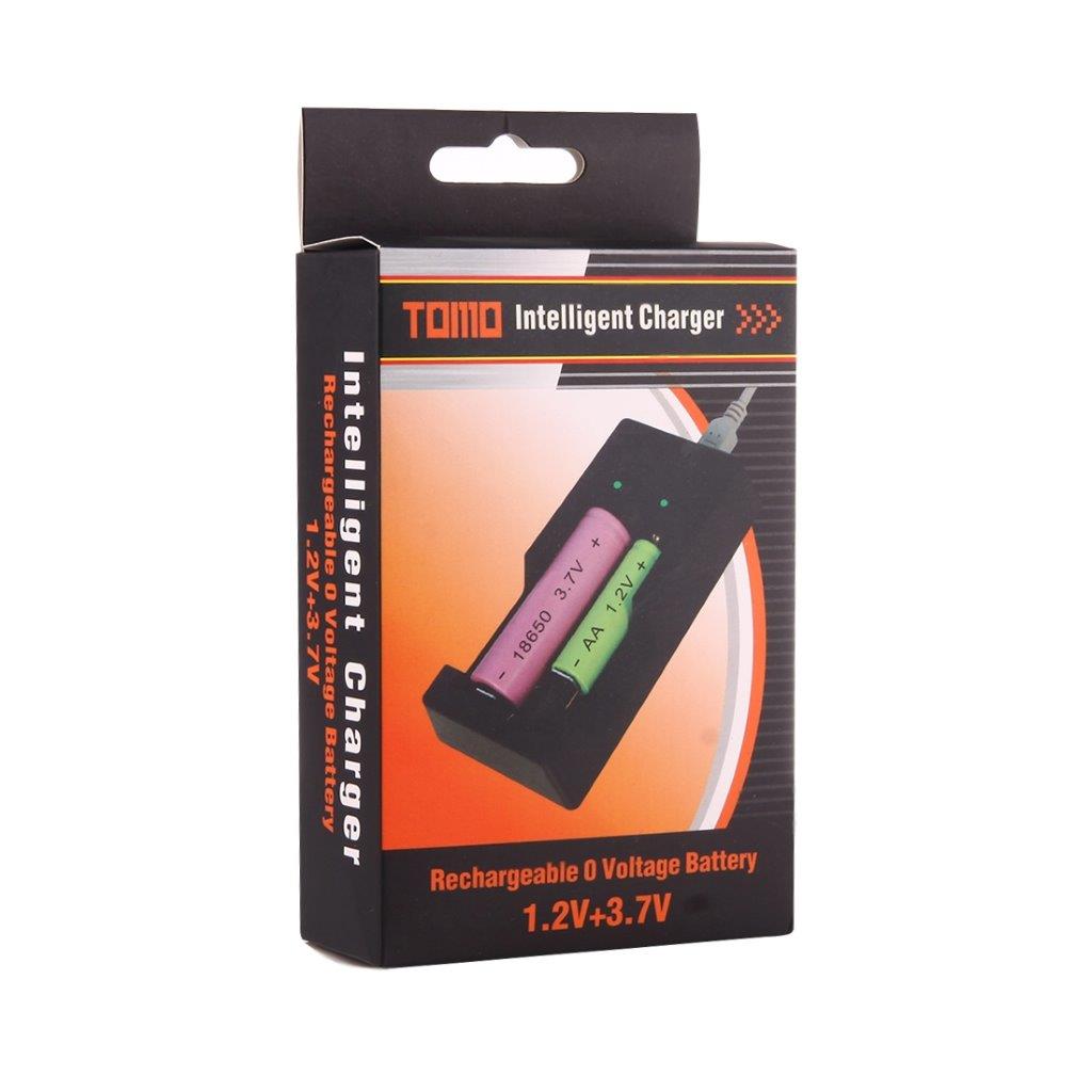 gullig arrangere slogan Batterilader USB 18650 / 18500 / 17650 / 16340 / AA / AAA - Køb på  24hshop.dk