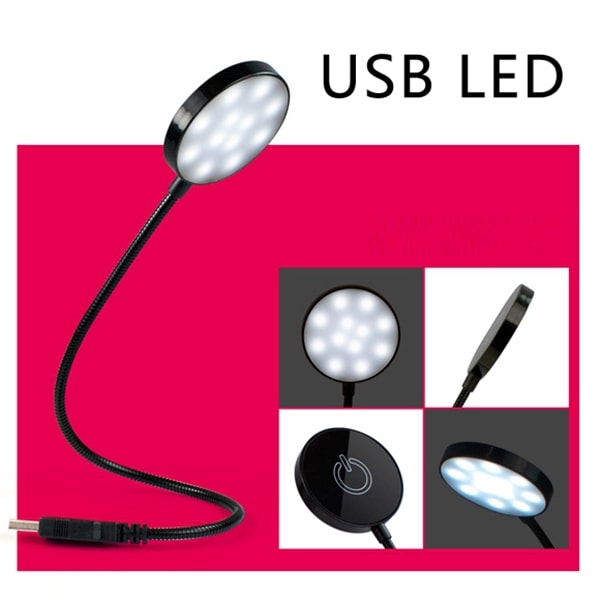 Flexibel Usb Lampe 12 LED med touch Dimmer