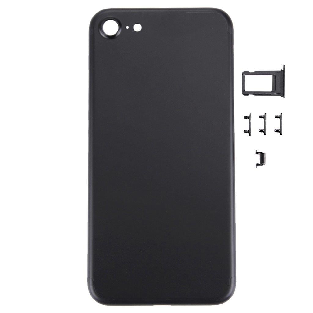 Dæksel sort iPhone 7 + knapper - Komplet coverbytte