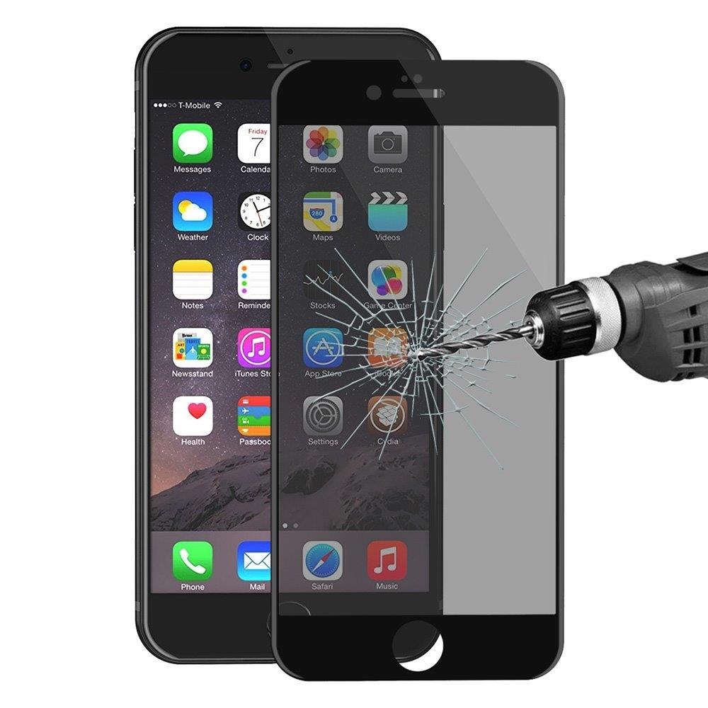 Privatlivs-skærmskåner i hærdet glas iPhone 6 & 6s - Helskærmsbeskyttelse