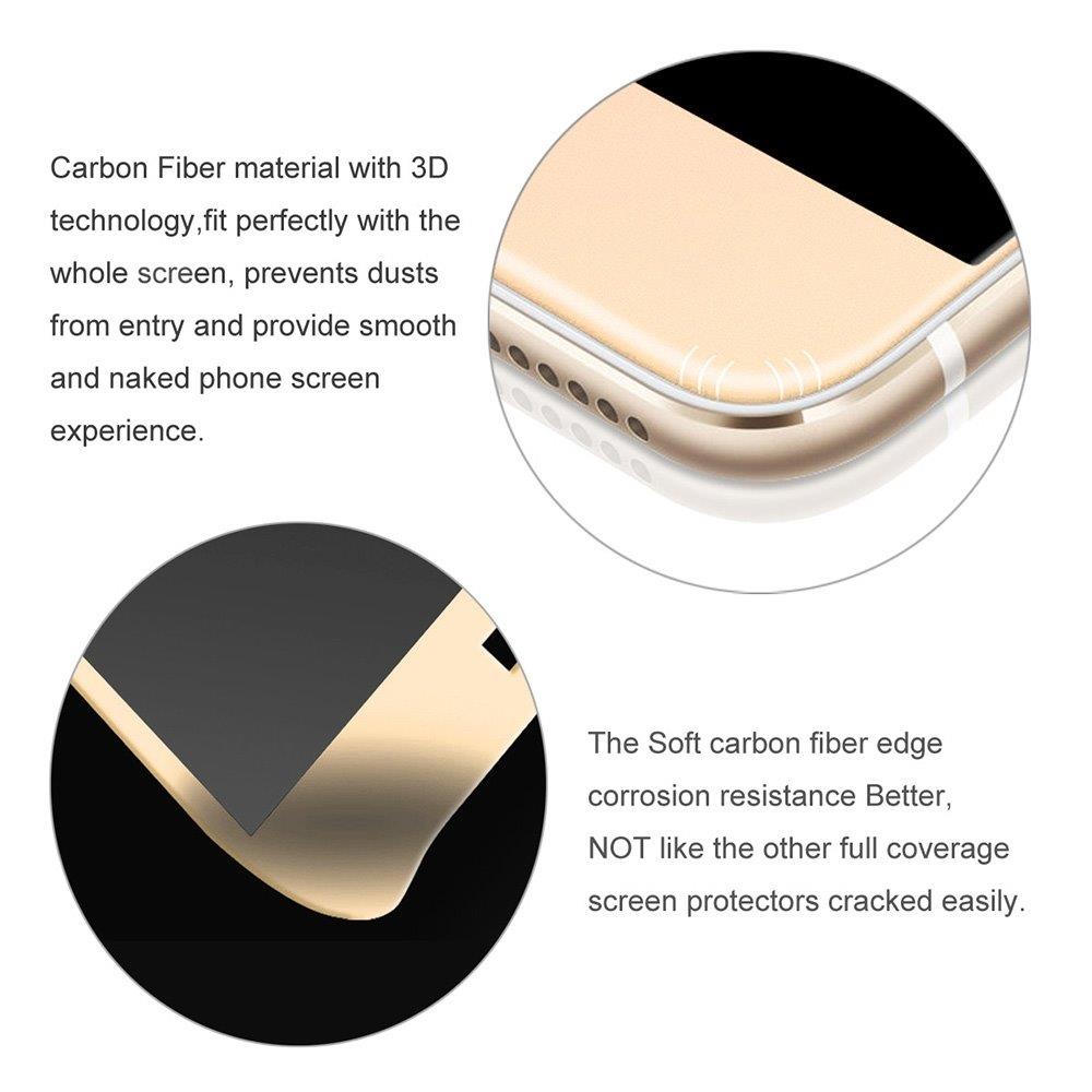 Mørk skærmskåner i hærdet glas iPhone 6 & 6s - Helskærmsbeskyttelse
