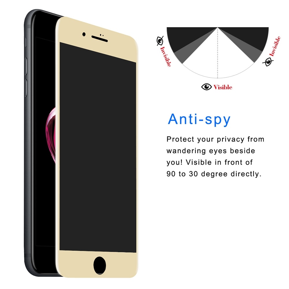 Mørk skærmskåner i hærdet glas iPhone 7 - Helskærmsbeskyttese