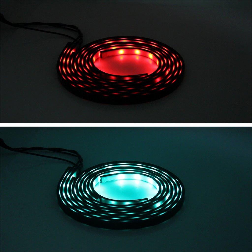 LED belysning til bil med fjernkontrol - Blinker i takt med musikken