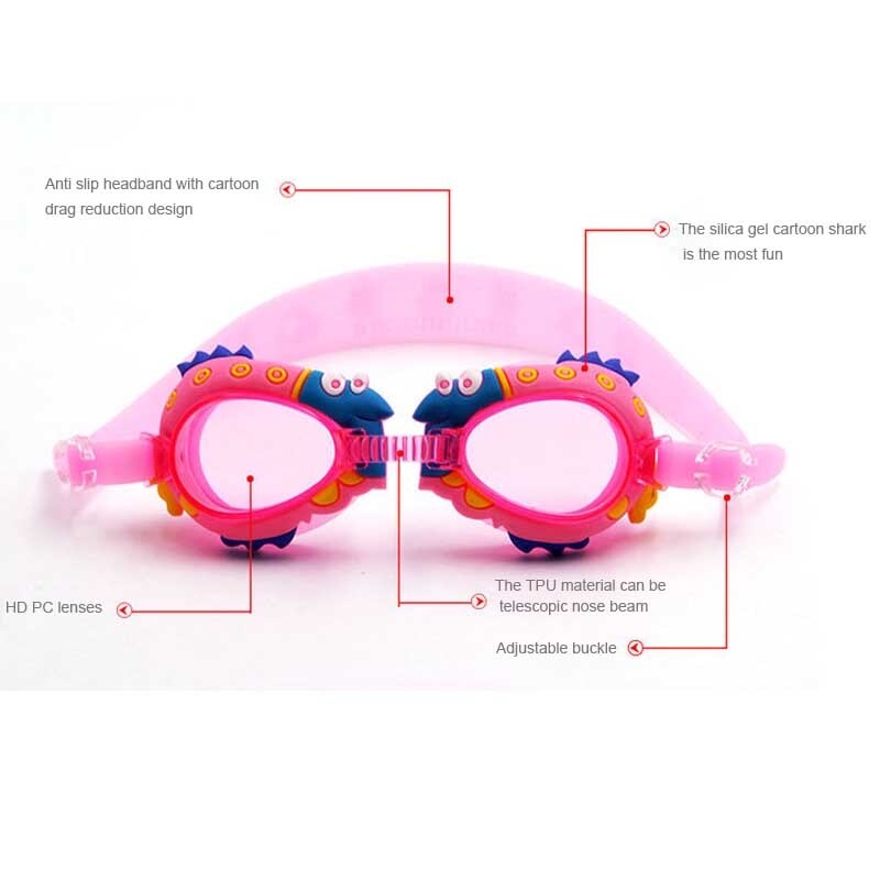 Svømmebriller til Børn med Øreplugs - Lyserødt Bånd