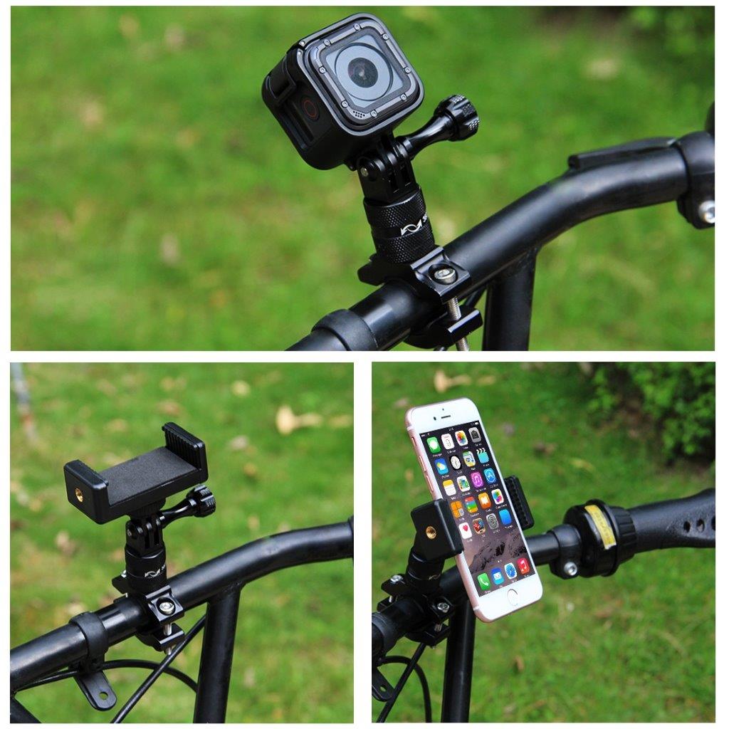 Cykelbeslag GoPro 360 Grader i Aluminium