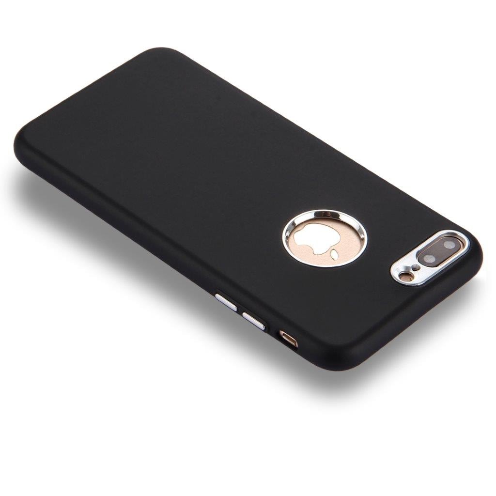 Mobilcover / - Etui, -Tegnebog med Metalknapper til iPhone 7 Plus - Sort