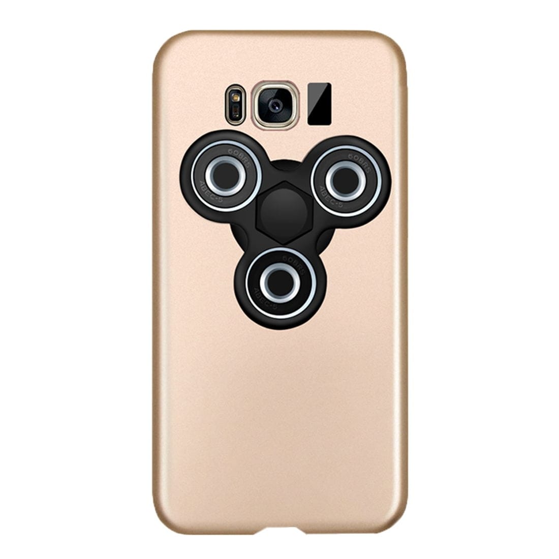 Mobilcover Fidget Spinner til Samsung Galaxy S8 - Lyserød Metallic / Sort