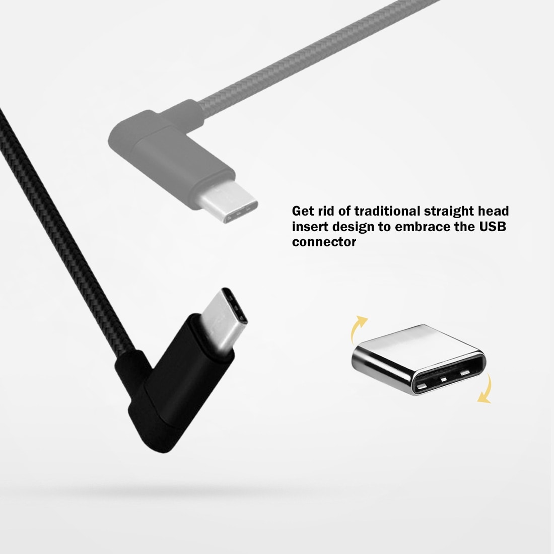 Datakabel, USB-kabel, ladekabel USB 3.1 Type-C USB 2.07 - Sort