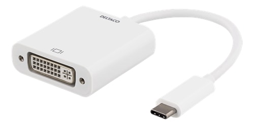 DELTACO USB 3.1 Type-C til DVI-adapter