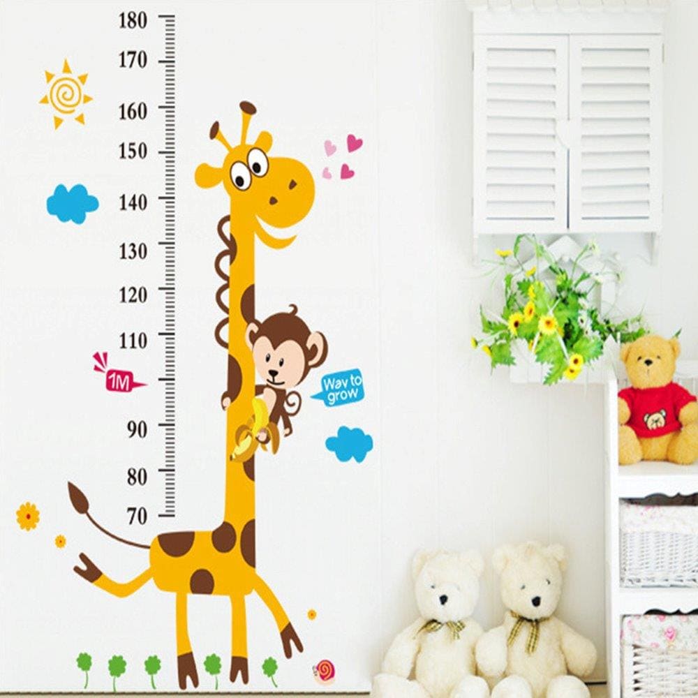 Barn Vægdekoration / Wall Stickers Barn - Målepind Giraf