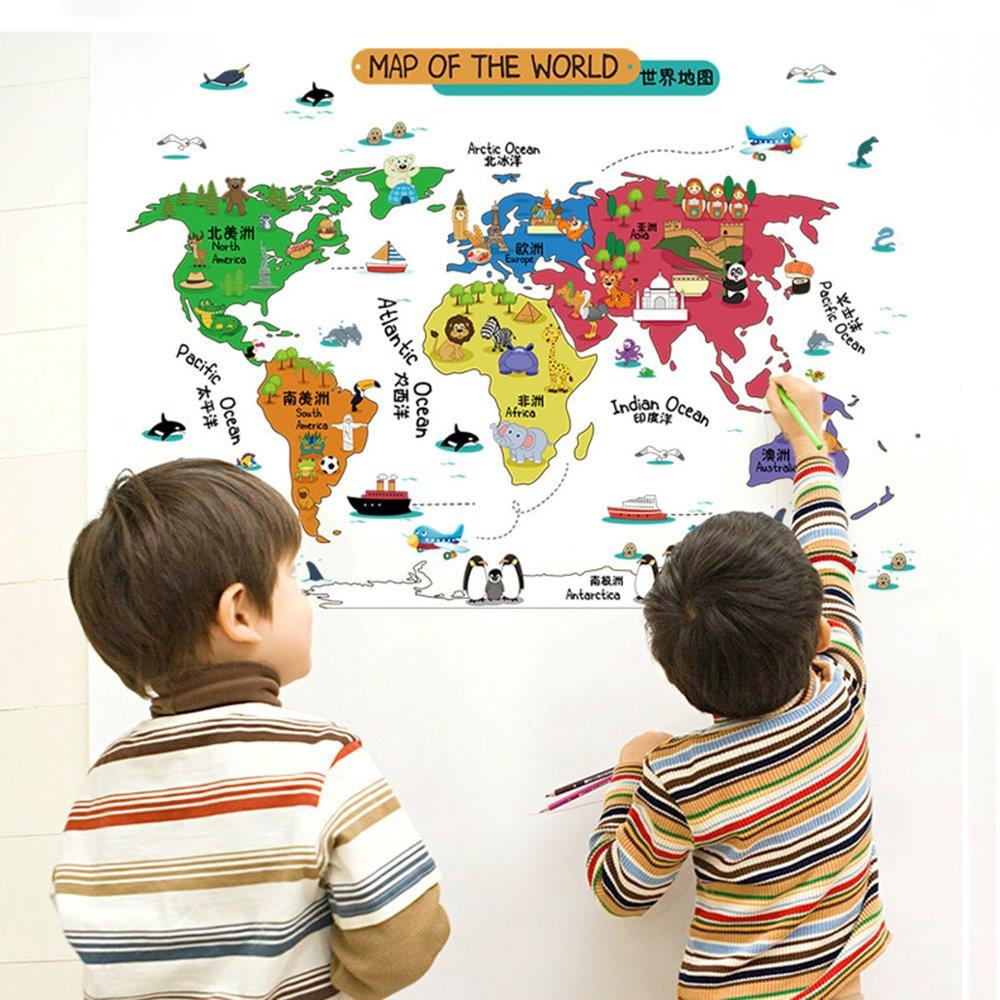 Barn Vægdekoration / Wall Stickers Barn - Verdenskort