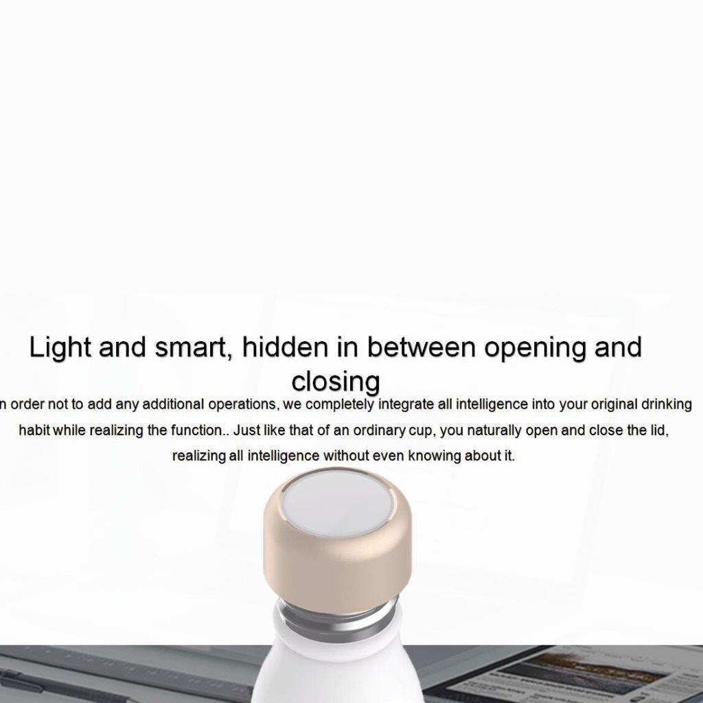 Bluetooth Vandflaske 400 ml - LCD, Temp, Finder