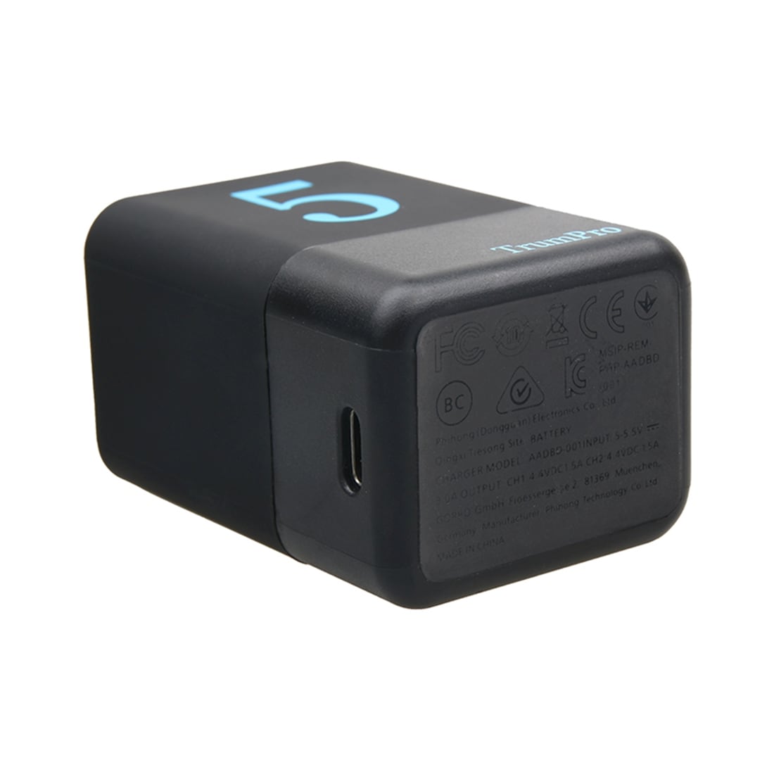 GoPro HERO6 / HERO5 Dobbelt Oplader med USB Type-C kabel