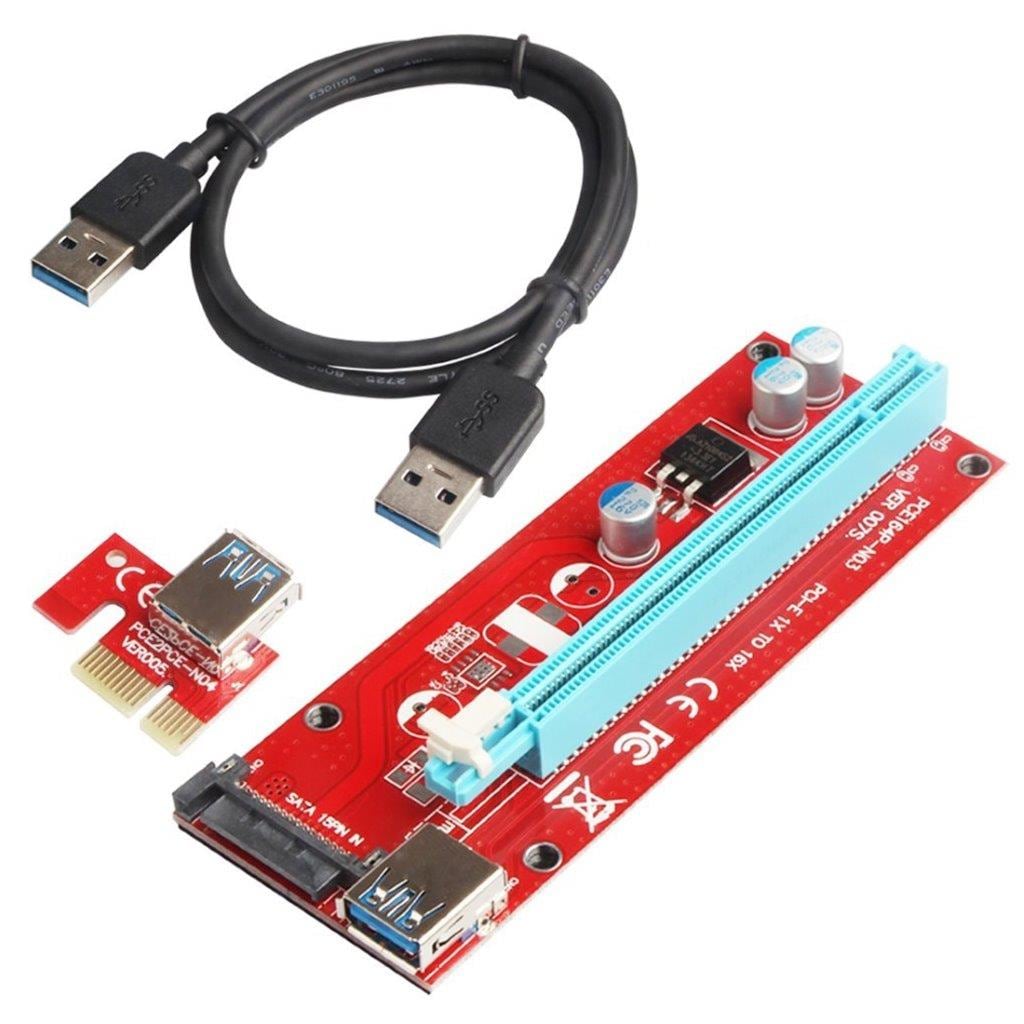 Adapter USB 3.0 PCI-E Express til 16x PCI-E 15 Pin SATA