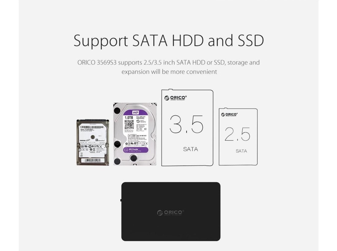 Harddisk Kabinet USB 3.0 til SATA 3.0