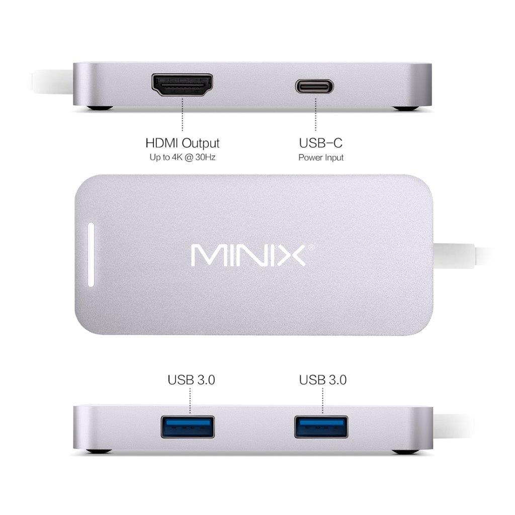 MINIX NEO C Mini 4-i-1 - USB Type-C Adapter med HDMI-udgang