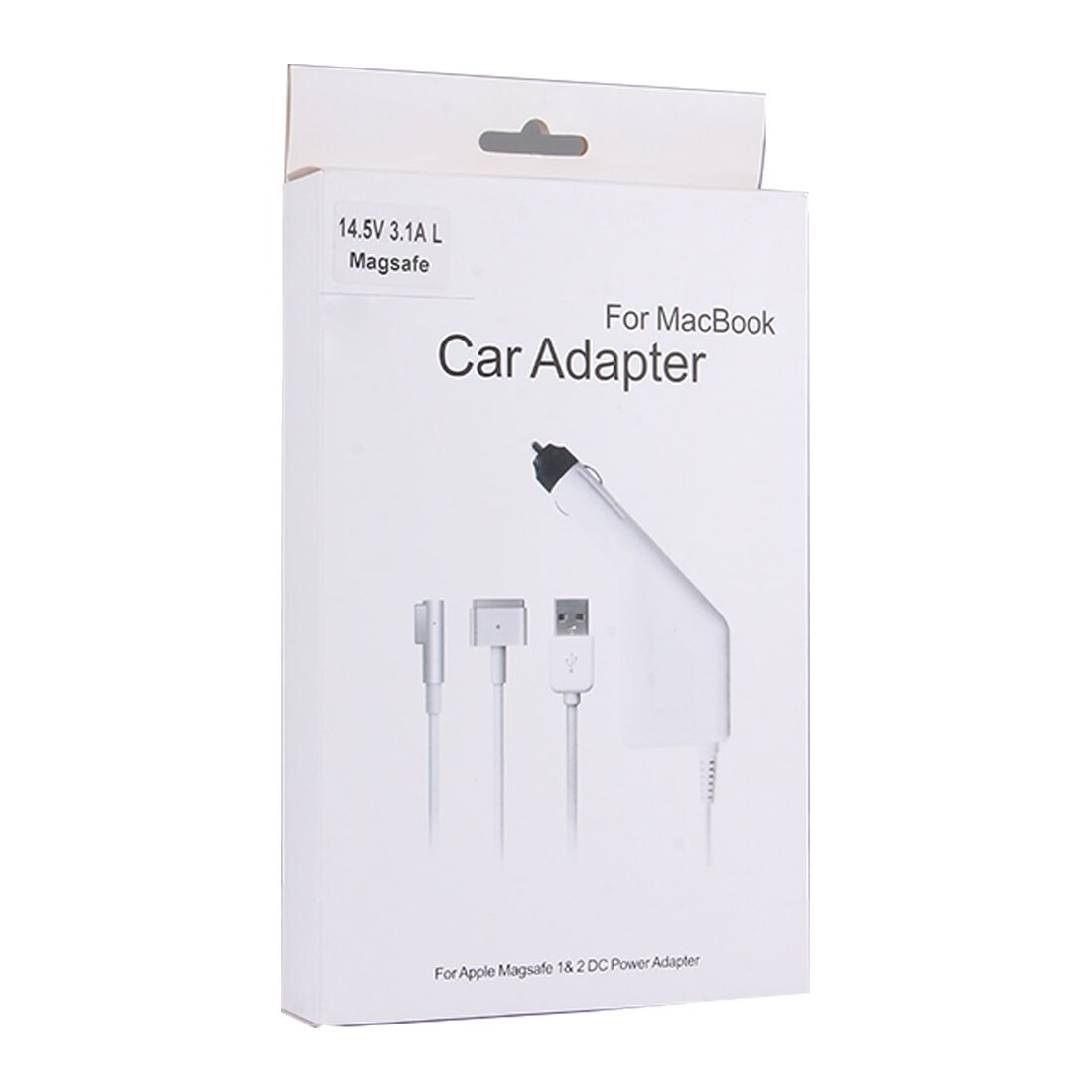 Biloplader / Biladapter til Apple MacBook 60W 16.5V 3.65A MagSafe 1 - med USB-stik