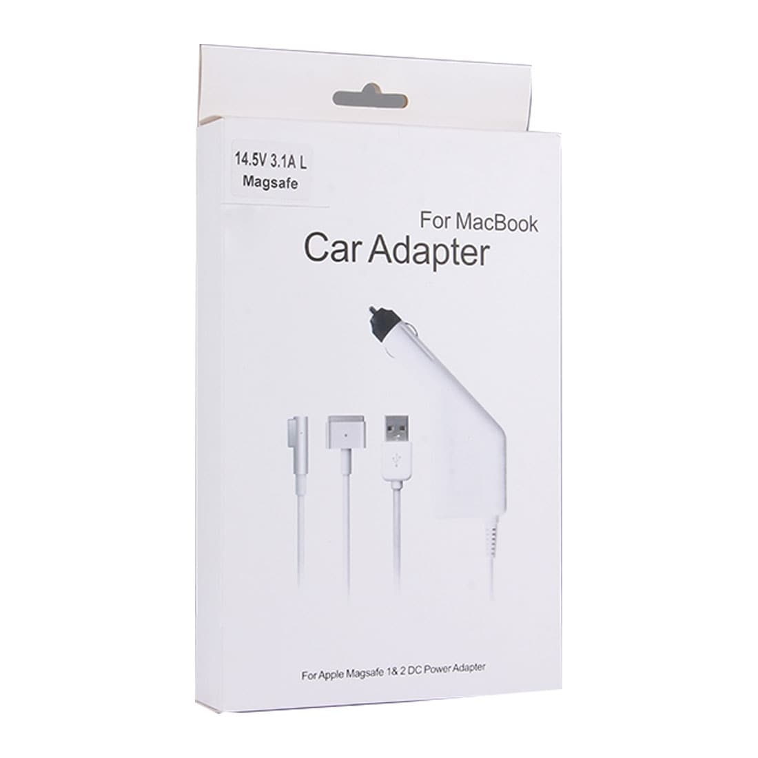 Biloplader / Biladapter Apple MacBook 45W 14.5V 3.1A MagSafe 1- med USB-stik