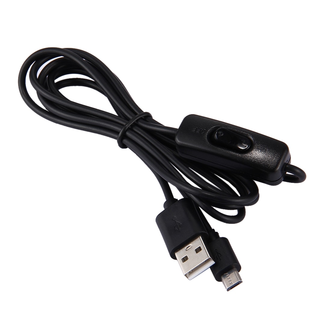 Ladekabel / Strømkabel / Adapter til Micro-USB med On/Off-Knap