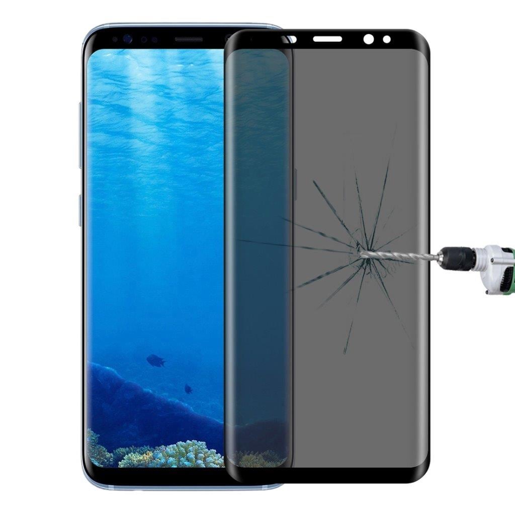 Skærmbeskyttelse med Sekretessefilter - Samsung Galaxy S8 med Bøjet Fuld Skærm