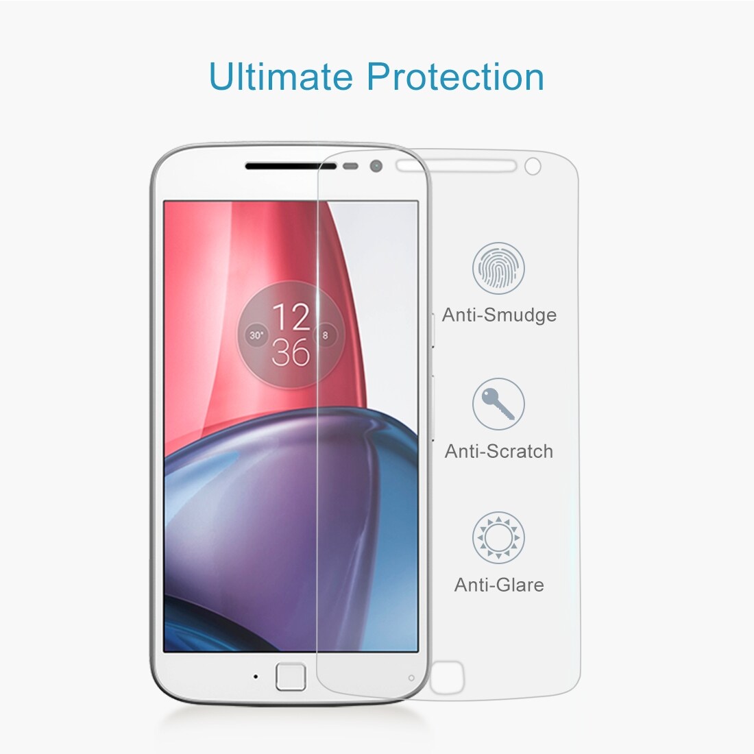 Skærmbeskyttelse / Displaybeskyttelse i Hærdet Glas til Motorola Moto G4 Plus - Komplet Skærmbeskyttelse