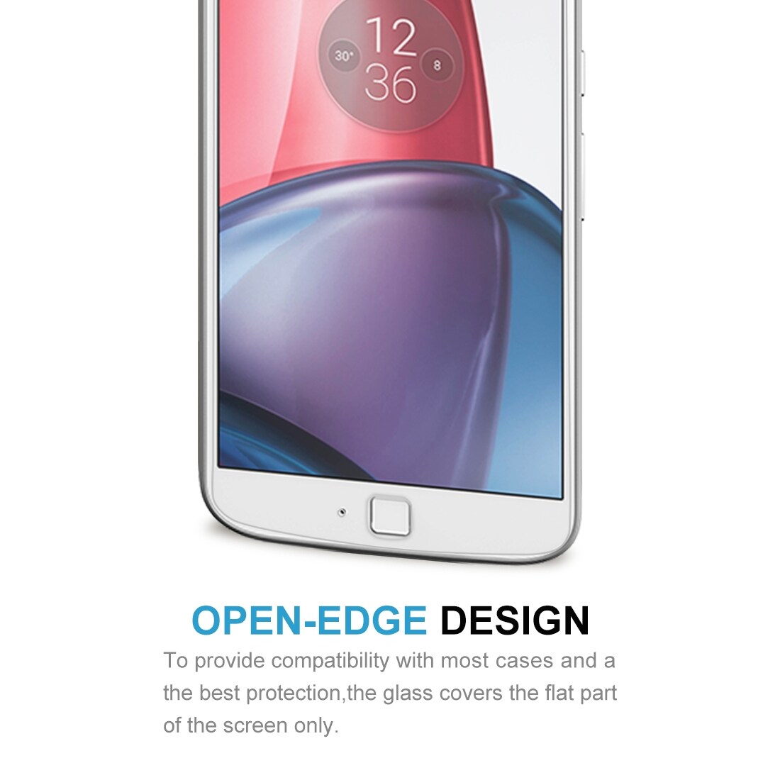 Skærmbeskyttelse / Displaybeskyttelse i Hærdet Glas til Motorola Moto G4 Plus - Komplet Skærmbeskyttelse