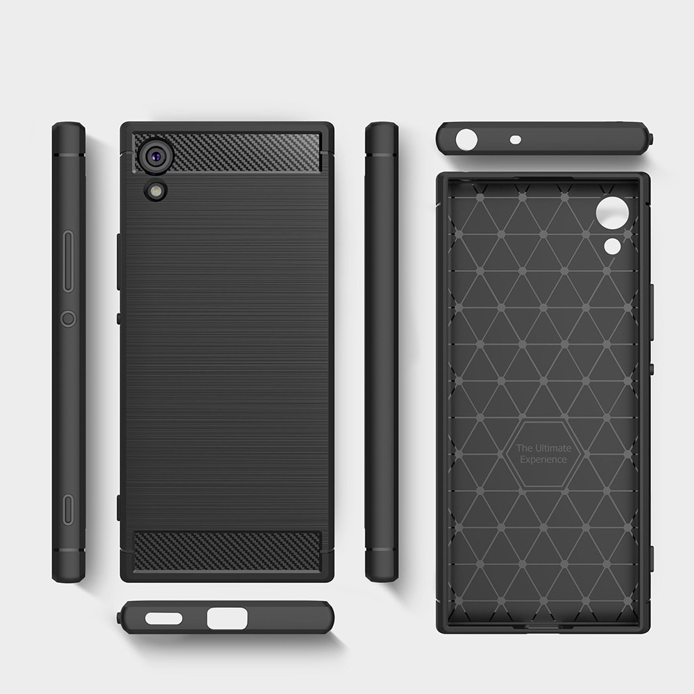 Shockproof Armor Carbon Fiber Cover / Mobiletui Sony Xperia XA1