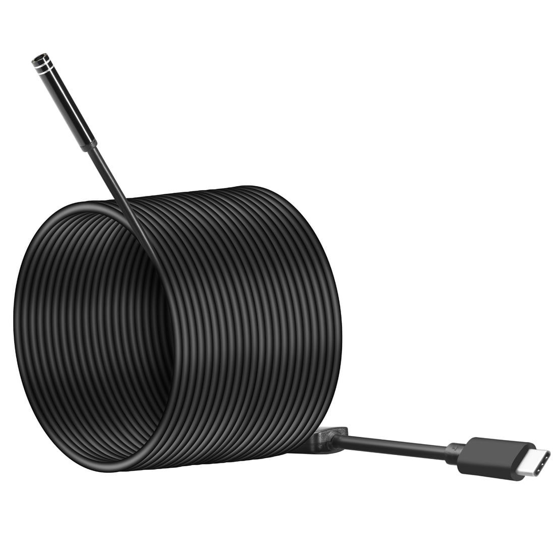 USB Type-C-inspektionskamera med 7 mm sensor og 10 meter kabel - IP67, 8 LED, Android/PC