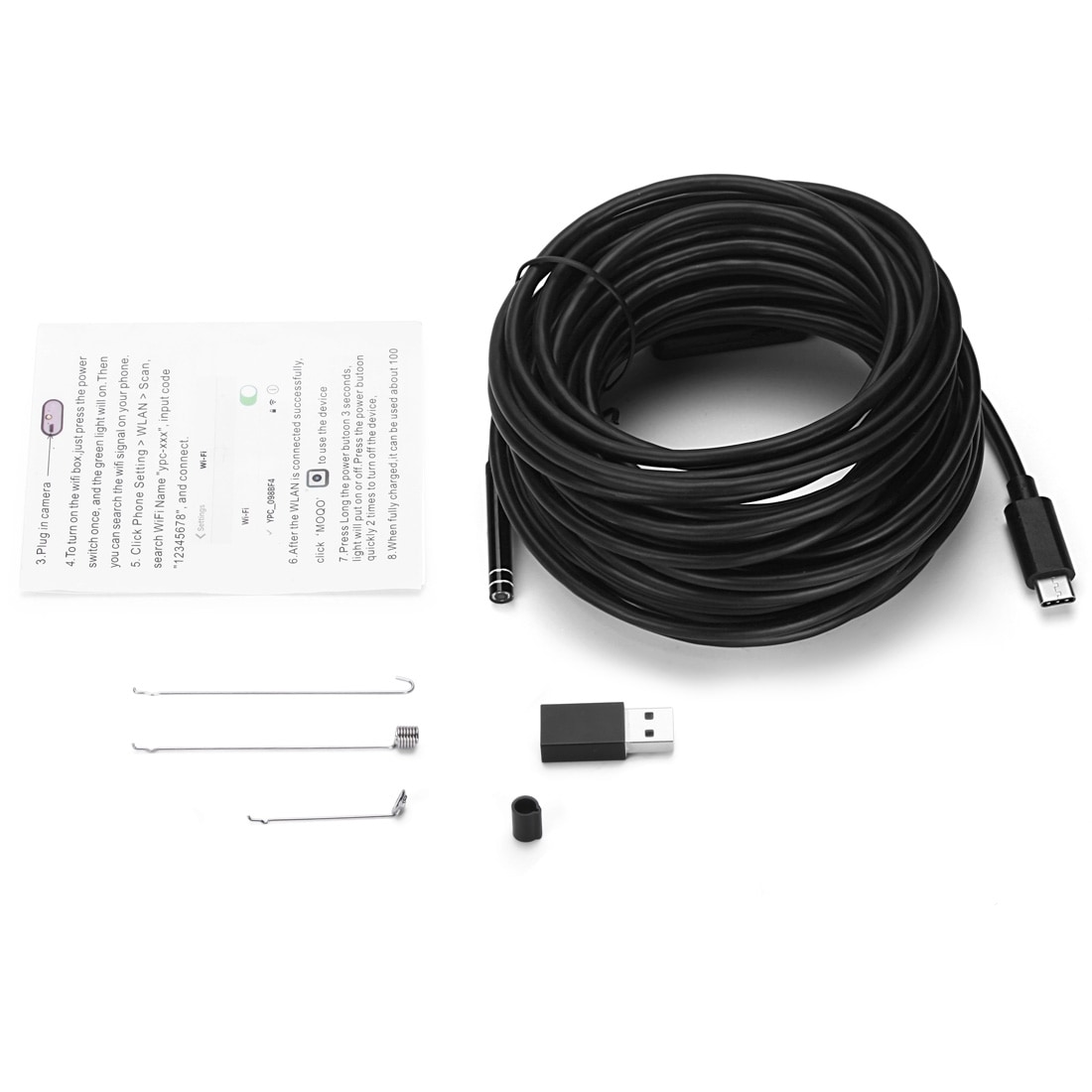 Inspektionskamera USB Type-C - PC / Android - 10 meter / 7 mm