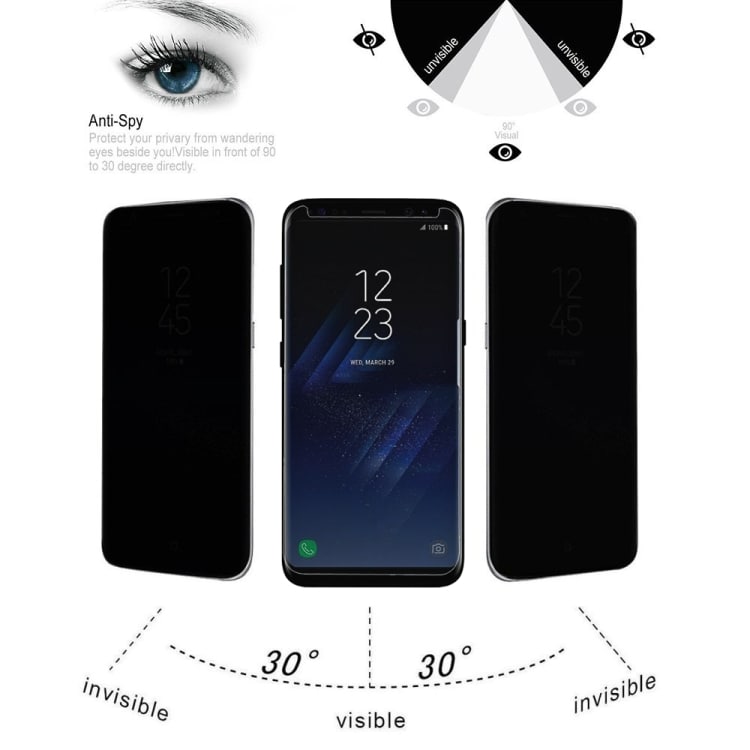 Privatlivs-Skærmskåner i hærdet glas Samsung Galaxy S8