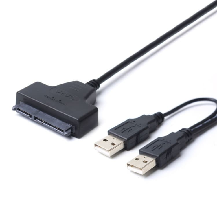 Dobbelt USB 2.0 til SATA harddisc 2.5" SATA HDD / SSD adapter