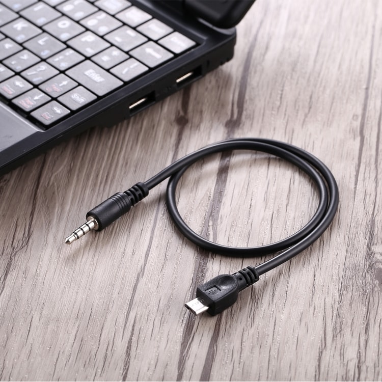 Aux-kabel / lydkabel 3,5 mm til mikro-USB