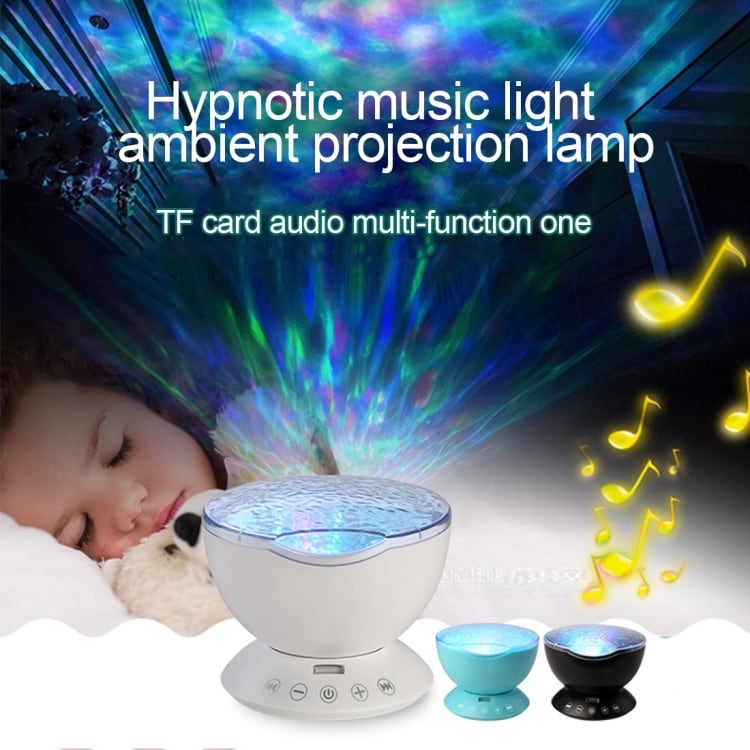 LED hypnotiserende havbølgeprojektor - 7 Modes-fjernkontrol-musik