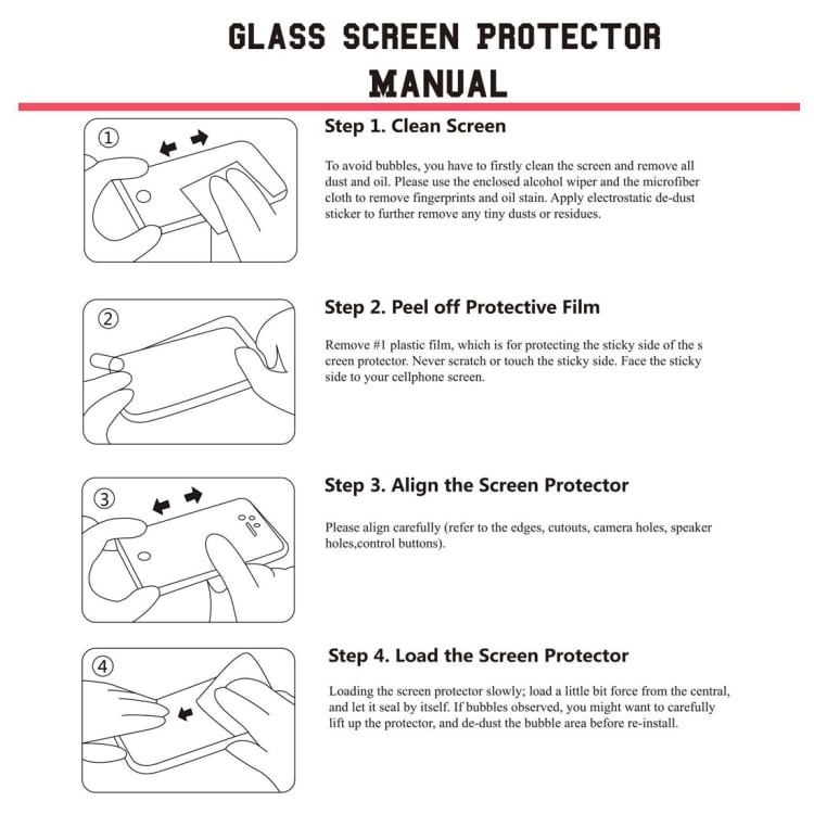 Skærmskåner i hærdet glas iPhone X / XS / 11 Pro - 5-Pak Helskærmsbeskyttelse