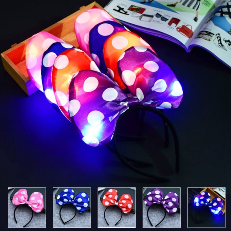 LED belyst hårbånd / hårspænde for Party - 10-Pak